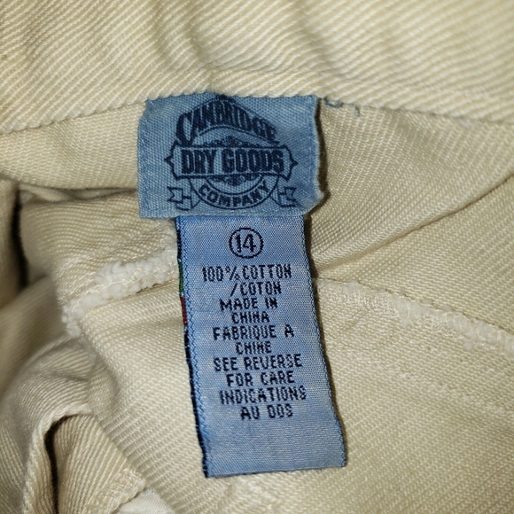 VTG 90s Cream Denim Jeans Sz 14 30x26 High-Rise Tapered Bootcut Mom Hi-Waisted - Picture 6 of 6